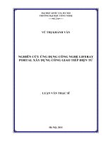 Nghiên cứu xây dựng công nghệ Liffray Portal xây dựng cổng giao tiếp điện tử