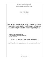 Ứng dụng phân tích mẫu chuỗi tuần tự vào việc phát hiện thói quen sử dụng các ứng dụng trên thiết bị di động