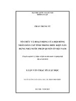 Tổ chức và hoạt động của Hội đồng nhân dân cấp tỉnh trong điều kiện xây dựng Nhà nước pháp quyền ở Việt Nam