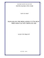 Mạng quang thụ động (GPON) và ứng dụng triển khai tại viễn thông Hà Nội