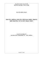 Truyền thông chuyển tiếp hai chiều trong môi trường vô tuyến nhận thức