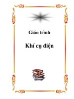 GIÁO TRÌNH NHẬP MÔN HỌC: KHÍ CỤ ĐIỆN