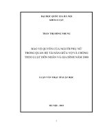 Bảo vệ quyền của người phụ nữ trong quan hệ tài sản giữa vợ và chồng theo Luật Hôn nhân và Gia đình năm 2000