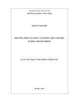 Phương pháp tổ chức cơ sở dữ liệu cho đối tượng chuyển động