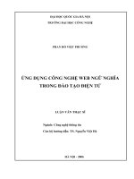 Ứng dụng công nghệ Web ngữ nghĩa trong đào tạo điện tử