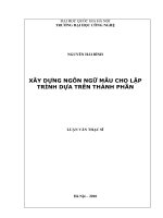 Xây dựng ngôn ngữ mẫu cho lập trình dựa trên thành phần