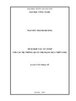 Tích hợp tác tử SNMP với các hệ thống quản trị mạng dựa trên XML