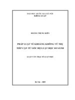 Pháp luật về khoảng không vũ trụ tiếp cận từ góc độ luật học so sánh