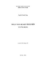 Thuật toán hệ kiến Max - Min và ứng dụng
