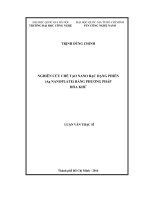 Nghiên cứu chế tạo nano bạc dạng phiến (Ag nanoplate) bằng phương pháp hóa khử