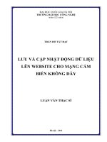 Lưu và cập nhật động dữ liệu lên website cho mạng cảm biến không dây