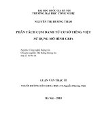 Phân tách cụm danh từ cơ sở tiếng Việt sử dụng mô hình CRFs