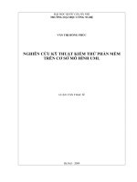 Nghiên cứu kỹ thuật kiểm thử phần mềm trên cơ sở mô hình UML