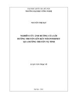 Nghiên cứu ảnh hưởng của lỗi đường truyền lên kết nối internet qua đường truyền vệ tinh