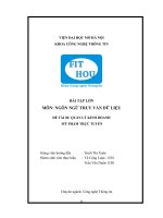 Bài tập lớn quản lý kinh doanh trực tuyến  ngôn ngữ truy vấn