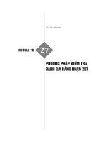 Module TH 27  Kiểm tra đánh giá bằng nhận xét thể chất