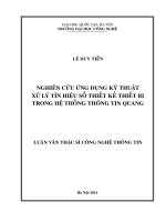 Nghiên cứu ứng dụng kỹ thuật xử lý tín hiệu số thiết kế thiết bị trong hệ thống thông tin quang