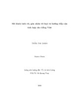 Mô hình tách từ, gán nhãn từ loại và hướng tiếp cận tích hợp cho tiếng Việt