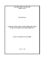 Đánh giá công chức hành chính nhà nước ở Việt Nam trong giai đoạn hiện nay