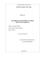 Giải pháp lọc thư điện tử theo phân tích nội dung