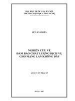 Nghiên cứu về đảm bảo chất lượng dịch vụ cho mạng LAN không dây