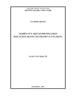 Nghiên cứu một số phương pháp bảo vệ bản quyền âm thanh và ứng dụng
