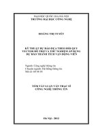 Kỹ thuật dự báo dựa theo hồi quy Vector hỗ trợ và thử nghiệm áp dụng dự báo thành tích vận động viên