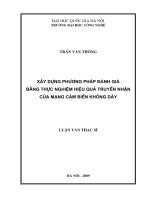 Xây dựng phương pháp đánh giá bằng thực nghiệm hiệu quả truyền nhận của mạng cảm biến không dây