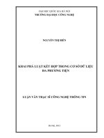 Khai phá Luật kết hợp trong cơ sở dữ liệu đa phương tiện