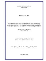 Nguyên tắc bảo đảm quyền bảo vệ của đương sự theo quy định của Bộ luật tố tụng dân sự năm 2004