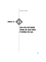 Module TH 35  Giáo viên chủ nhiệm trong các hoạt động ở trường tiểu học
