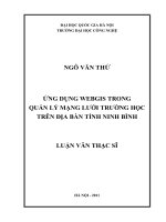 Ứng dụng WebGis trong quản lý mạng lưới trường học trên địa bàn tỉnh Ninh Bình