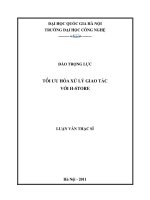 Tối ưu hóa xử lý giao tác với H-Store