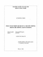Phân tích thiết kế dịch vụ truyền thông trong hệ thống AGENT di động