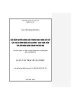 Bảo đảm quyền công dân trong hoạt động xét xử các vụ án hôn nhân và gia đình – qua thực tiễn Tòa án nhân dân Thành phố Hà Nội