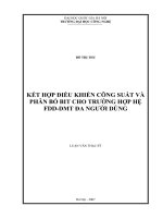 Kết hợp điều khiển công suất và phân bố bit cho trường hợp hệ FDD-DMT đa người dùng