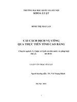Cải cách dịch vụ công qua thực tiễn tỉnh Cao Bằng