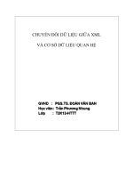 Chuyển đổi dữ liệu giữa XML và cơ sở dữ liệu quan hệ