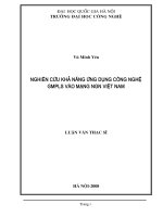 Nghiên cứu khả năng ứng dụng công nghệ GMPLS vào mạng NGN Việt Nam