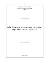 Hiệu ứng sinh đa Exciton trong pin mặt trời chấm lượng tử