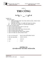 THUYẾT MINH PHẦN THI CÔNG