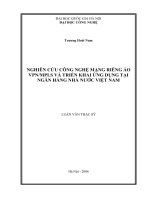 Nghiên cứu công nghệ mạng riêng ảo VPN, MPLS và triển khai ứng dụng tại ngân hàng nhà nước Việt Nam