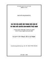 Vai trò của Quốc hội trong việc bảo vệ và thúc đẩy quyền con người ở Việt Nam