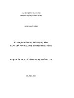 Xây dựng công cụ hỗ trợ dự báo, đánh giá nhu cầu phụ tải điện theo vùng