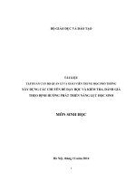 TẬP HUẤN CÁN BỘ QUẢN LÍ VÀ GIÁO VIÊN TRUNG HỌC PHỔ THÔNG XÂY DỰNG CÁC CHUYÊN ĐỀ DẠY HỌC VÀ KIỂM TRA, ĐÁNH GIÁ THEO ĐỊNH HƯỚNG PHÁT TRIỂN NĂNG LỰC HỌC SINH