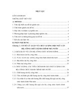 Chất lượng đội ngũ cán bộ, công chức hành chính tại thành phố Huế trong giai đoạn hiện nay