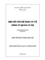 Một số vấn đề pháp lý về công ty quản lý nợ