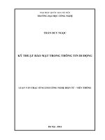 Kỹ thuật bảo mật trong thông tin di động