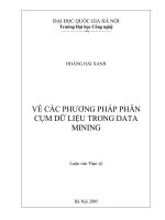 Về các phương pháp phân cụm dữ liệu trong data mining