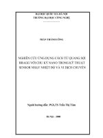 Nghiên cứu ứng dụng cách tử quang sợi Bragg với chu kỳ nanô trong kỹ thuật sensor nhiệt độ và vi dịch chuyển